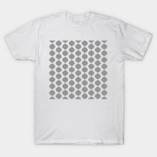 Mid Century Modern Retro 60s Waves Pattern  (50% Grey) T-Shirt